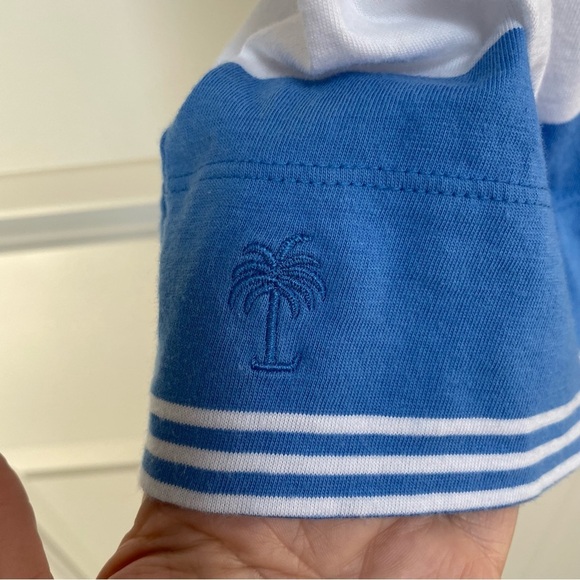 Lilly Pulitzer Marlowe Bay Blue Coconut Stripe 100% Pima Cotton Pullover Dress - Picture 6 of 14